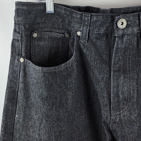 Knockout KO Jeans Mens 36x33 Vintage Y2K Black Easy Fit Hip Hop Streetwear - Picture 3 of 9